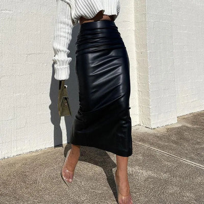 Leather Midi Skirts